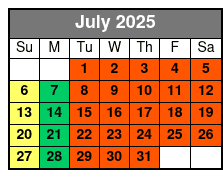 One Zip Fanny July Schedule