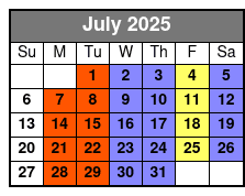 Wormsloe & Bonaventure Tour July Schedule