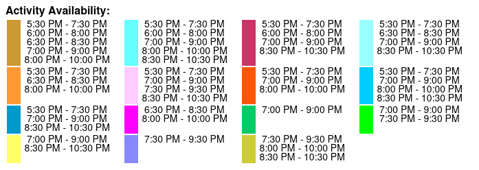 Departure Color Key