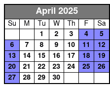 Multi-Location Photoshoot April Schedule