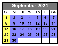 Bus Tour & Joseph Manigault September Schedule