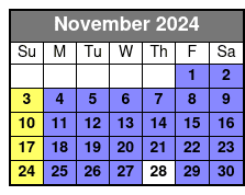 Bus Tour & Joseph Manigault November Schedule