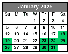 Harbor Cruise - Charleston, SC January Schedule