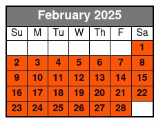 Private Location February Schedule