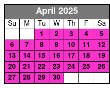 Charleston SUP Eco Tour April Schedule