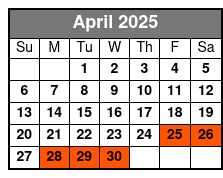 Walking Tour @ 1:30 Pm April Schedule