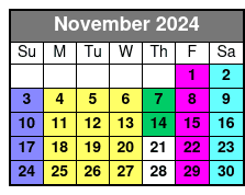 Group Tour November Schedule