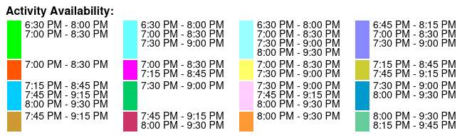 San Diego: City Lights Night Tour by Trolley Color Key