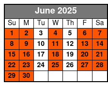 Private Tubing Experience June Schedule