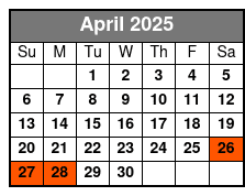 Full Combo Zipline Adventure April Schedule