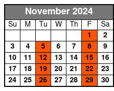 SpringHill Mia Airport (mia1d) November Schedule