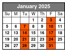 SpringHill Mia Airport (mia1d) January Schedule