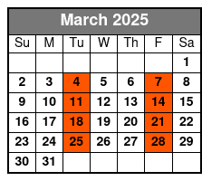 SpringHill Mia Airport (mia1d) March Schedule