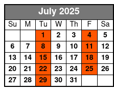 SpringHill Mia Airport (mia1d) July Schedule