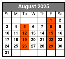 SpringHill Mia Airport (mia1d) August Schedule