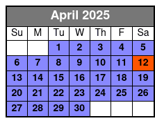 1:30pm Departure April Schedule