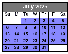 1:30pm Departure July Schedule