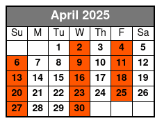 Premium Class April Schedule