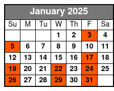 Economy Class January Schedule