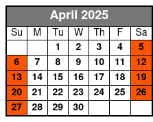 B Square Burgers Meeting Point April Schedule