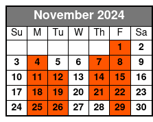 Riverside Hotel Meeting Point November Schedule