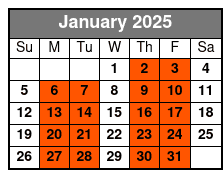 Riverside Hotel Meeting Point January Schedule