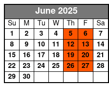 Riverside Hotel Meeting Point June Schedule