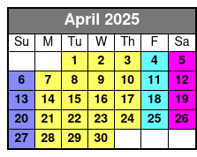 Breaking Point Escape Room April Schedule