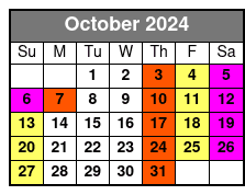 SeaWorld Single Day Ticket October Schedule