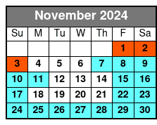 SeaWorld Single Day Ticket November Schedule