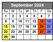 Private Tarot Reading September Schedule