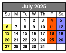 Private Tarot Reading July Schedule