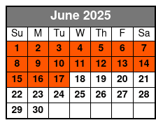 2-Day Pass June Schedule