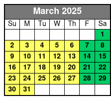 River Walk Cruise March Schedule
