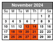 Sunset Cruise November Schedule