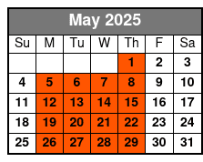 Sunset Cruise May Schedule