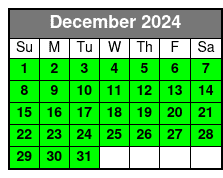 Sunset Sailing December Schedule