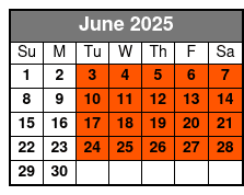 Full Day E-Bike Rental June Schedule