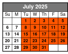 Full Day E-Bike Rental July Schedule