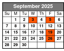 Olé! September Schedule