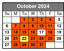 Half Day Fishing October Schedule