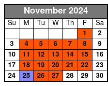 Half Day Fishing November Schedule