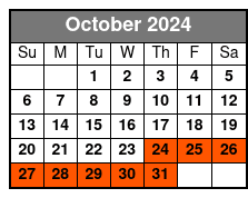 Clear Tandem Kayaks October Schedule