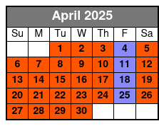 1 Hour 30 Minutes April Schedule