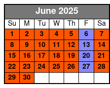 1 Hour 30 Minutes June Schedule