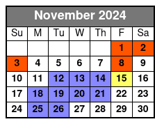 Ice Skating Off Peak November Schedule