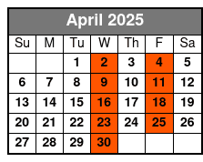 With One Word Tickets April Schedule