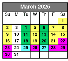 Default March Schedule