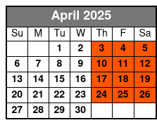 Découverte Washington Heights April Schedule