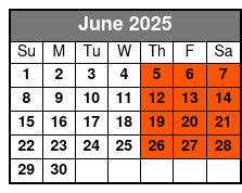 Découverte Washington Heights June Schedule